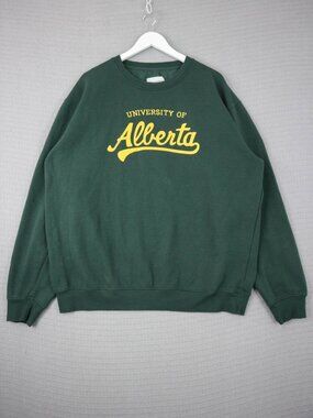 University of Alberta Collegiate Crewneck Sweater Cotton Vintage XXL VTG